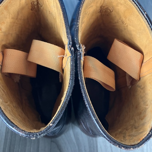 Justin Black Leather Pull On Boots Mens 3818 Ropers 14 B COWBOY PATROL LAWMAN - Picture 9 of 9